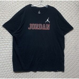 Air‎ Jordan T-Shirt Men's Size 3XL Black 100%Cotton Crew Neck  Short Sleeve